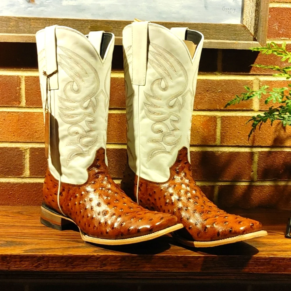 Ostrich Boots 11.5 NIB - Picture 1 of 8